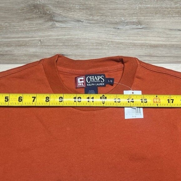 NWT Chaps Ralph Lauren Orange Sweatshirt - Men Size Large - Picture 12 of 15